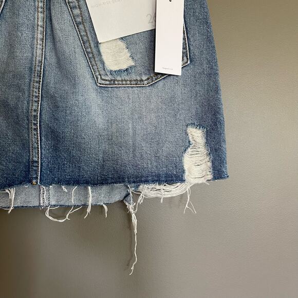 NWT‎ Boyish The Corey High Rise Rigid Denim Skirt in Dr. Strangelove Sz 26 Blue - Picture 14 of 16